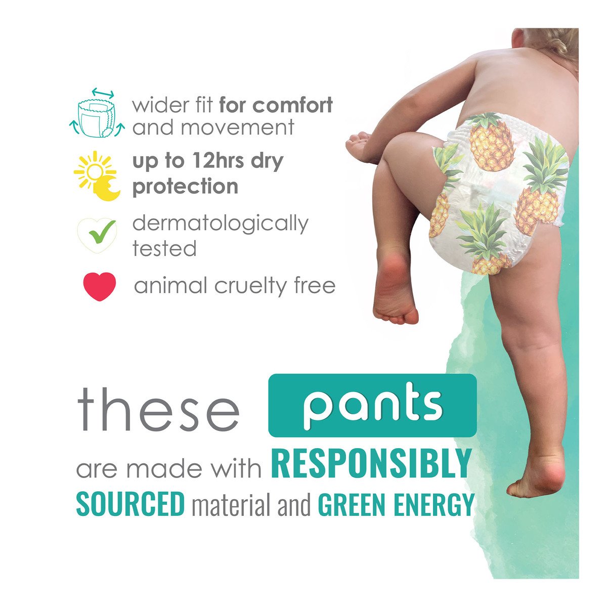 Pure Born Organic Diaper Training Pants Size 6, 15kg Value Pack 36 pcs