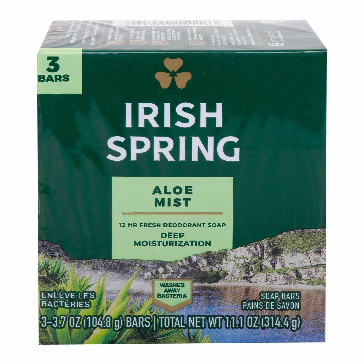 Irish Spring Soap Bars Aloe Mist 3 pcs 314.4 g