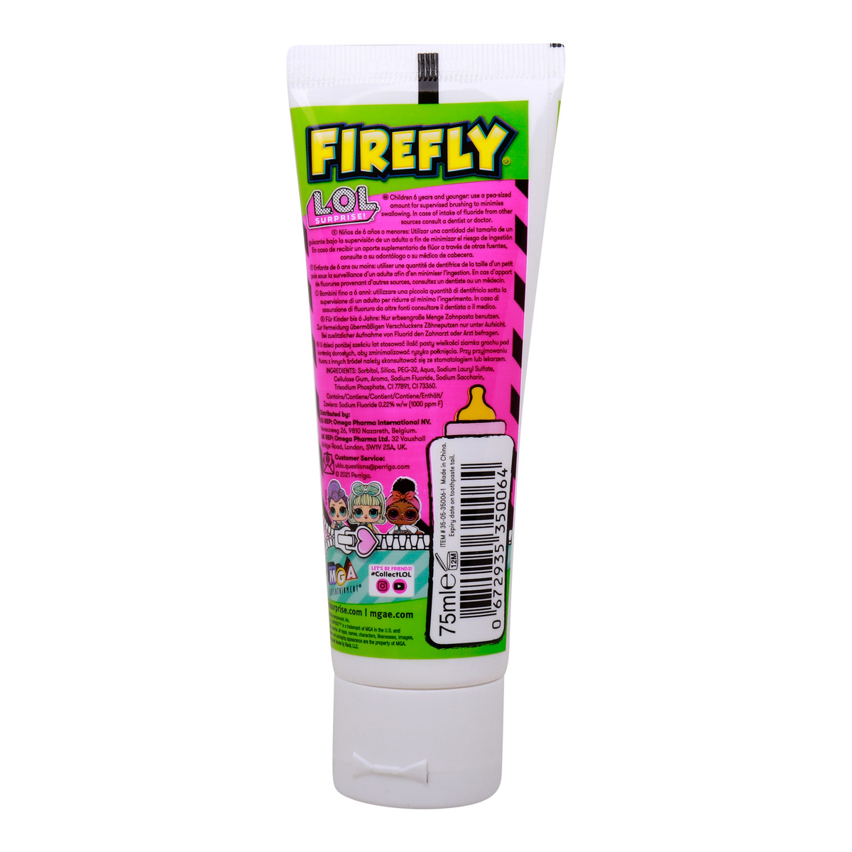 Firefly LOL Surprise Strawberry Toothpaste, 75 ml