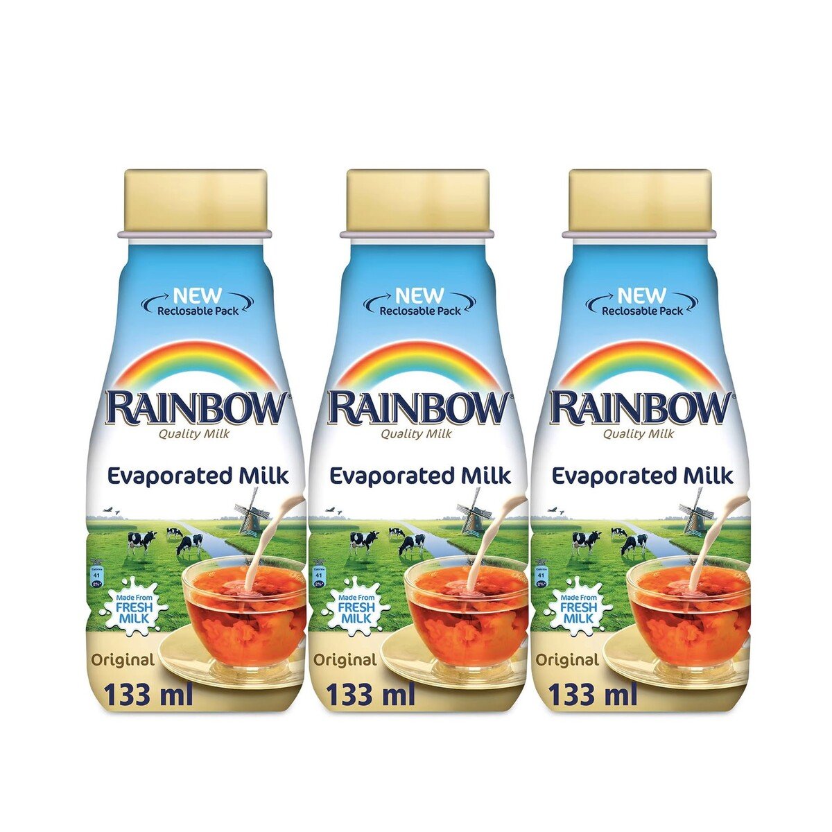 Rainbow Original Evaporated Milk 3 x 133 ml