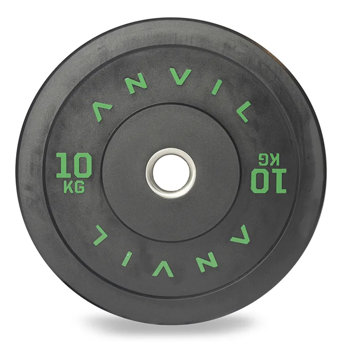Anvil Rubber Bumper Plate, 10 kg, Black, ANV-PLA-RUB-BLA-10KG