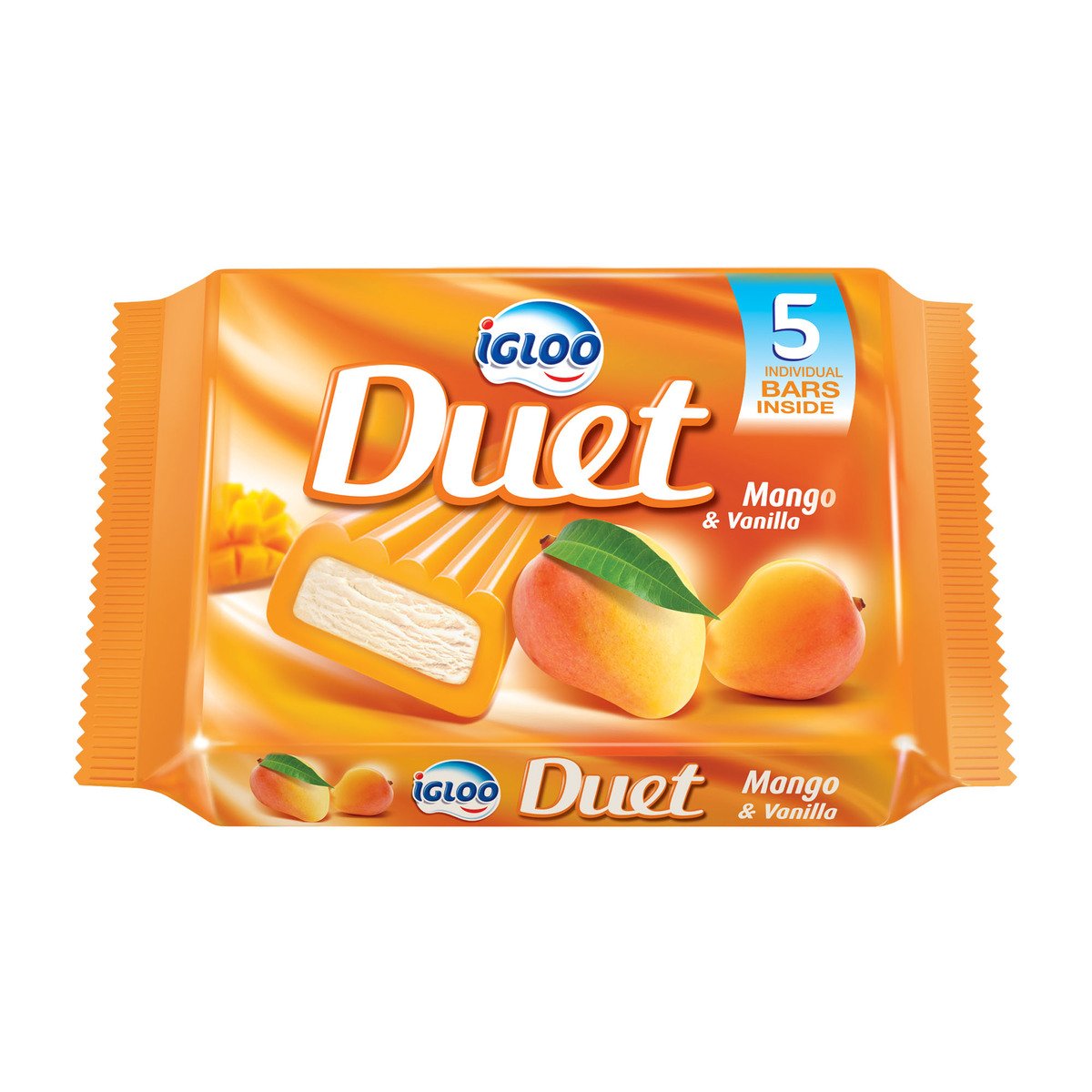Buy Igloo Duet Mango And Vanilla Ice Cream Bar 5 x 65 ml Online at Best Price | Sorbets | Lulu KSA in Saudi Arabia