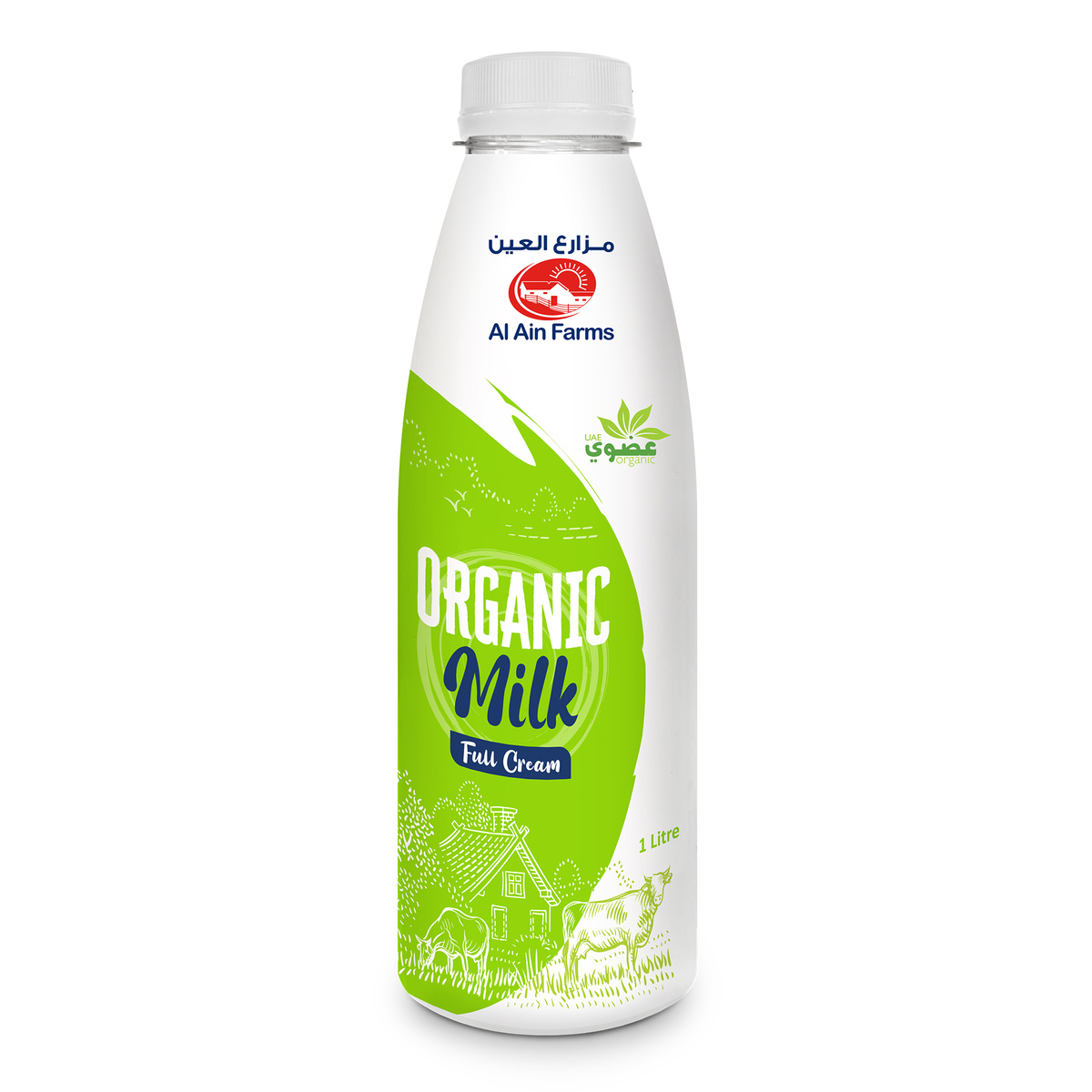 Al Ain Farms Organic Full Cream Milk 1 Litre