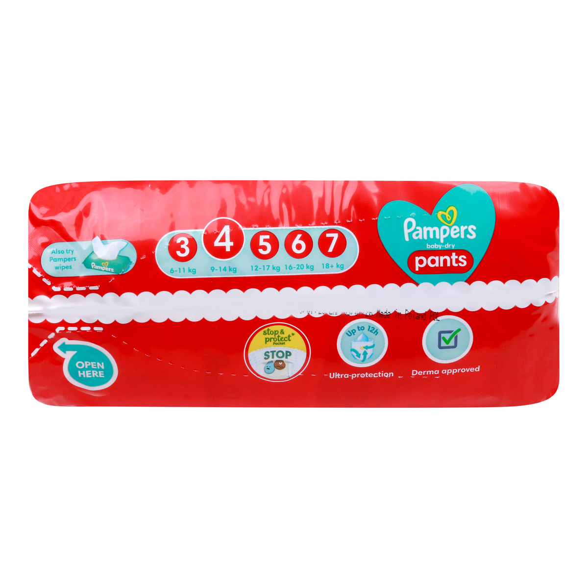 Pampers Baby-Dry Nappy Pants Diaper Size 4 9-15 kg 41 pcs