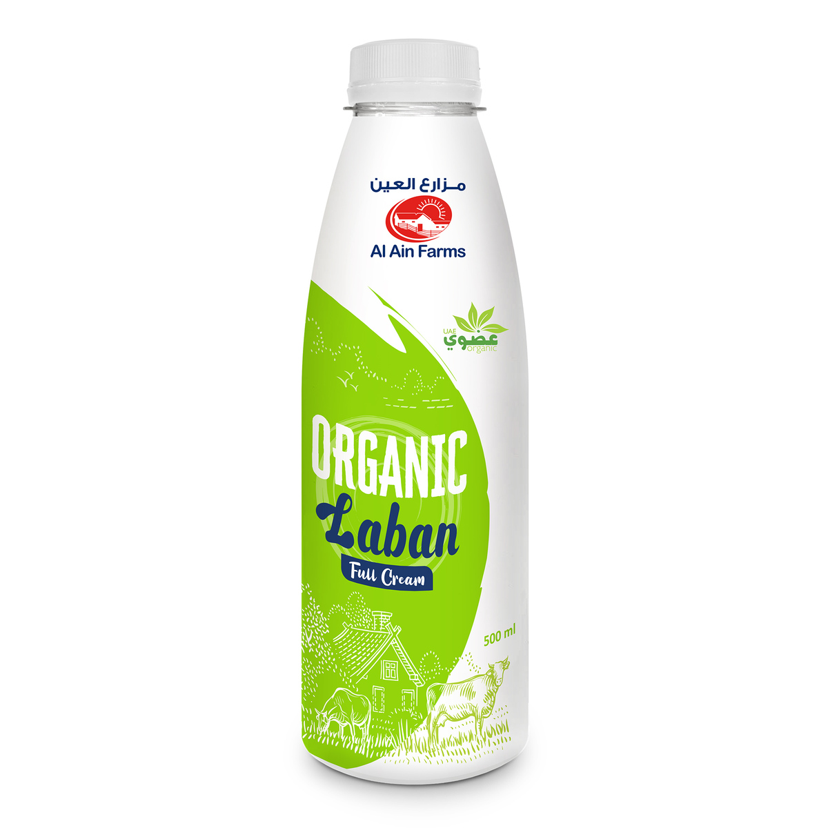 Al Ain Farms Organic Full Cream Laban 500 ml