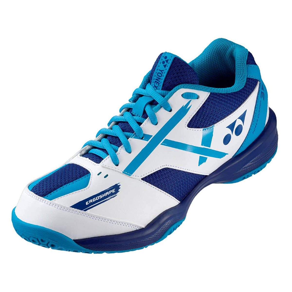 يونيكس حذاء تنس الريشة للرجال، SHB39EX، أبيض/أزرق، 43