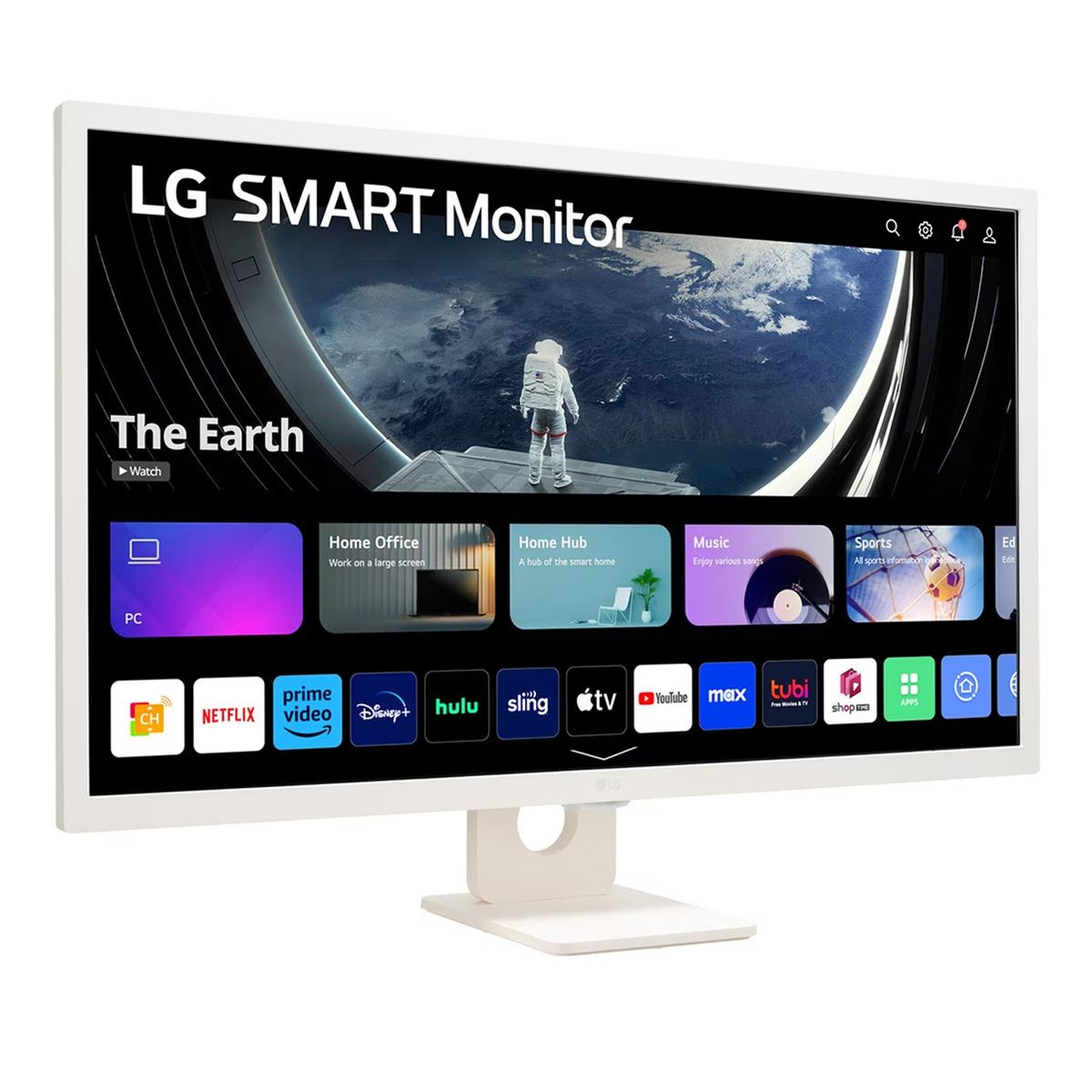 LG 31.5 inches Full HD IPS Smart Monitor with WebOS, White, 32SR50F-W AMA