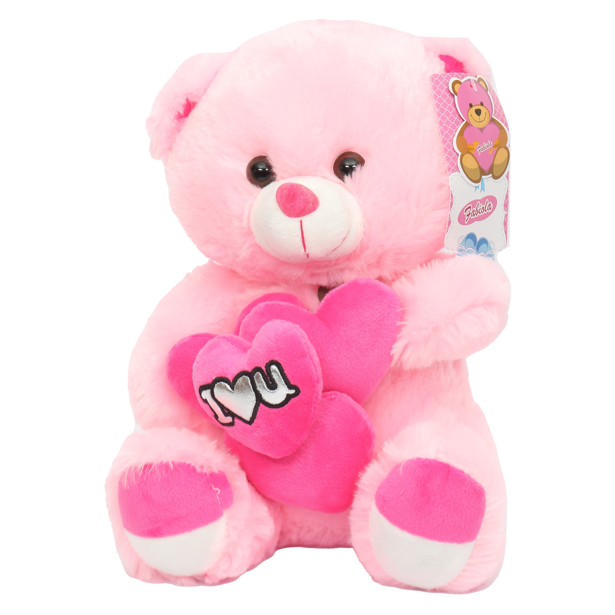 Fabiola Teddy Bear Plush With Heart 30cm J3001-1 Assorted