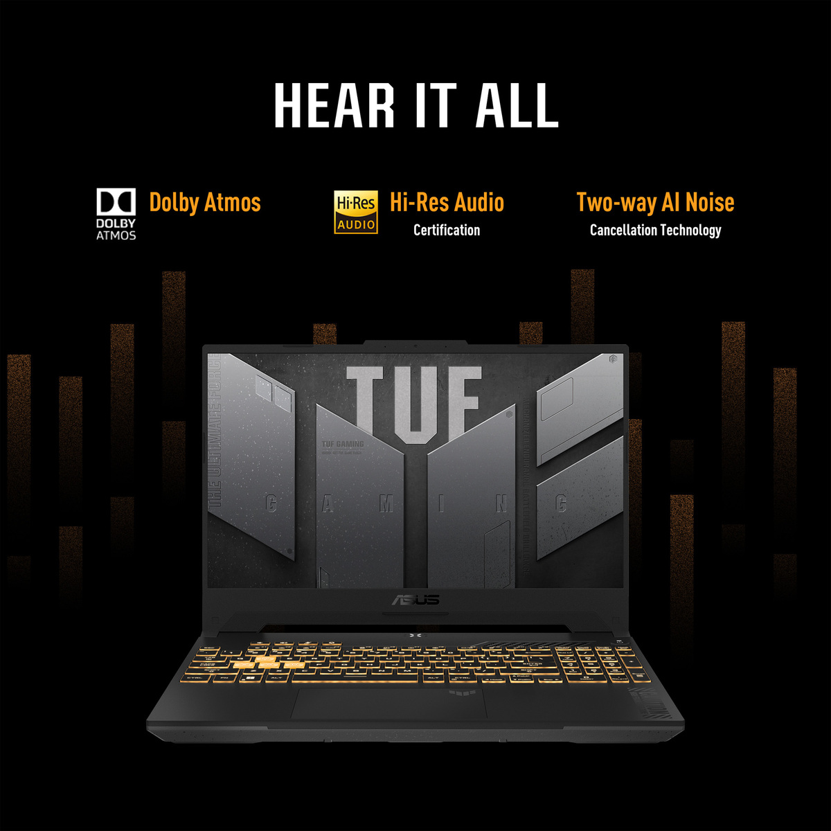 Asus TUF Gaming F15 Laptop, 15.6" FHD Display, 12th Gen Intel Core i5-12500H Processor, 16 GB RAM, 512 SSD, NVIDIA GeForce RTX 3050, Windows 11 Home, Mecha Gray, FX507ZC4-HN083W