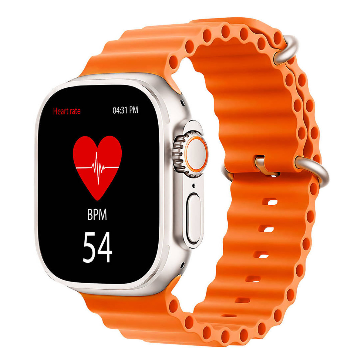 Touchmate Smartwatch, 1.83" Full-Touch IPS Display, Sports Mode, Activity Tracker, Sleep Monitor, Heartrate & Blood Pressure Sensor, Blood Oxygen Meter, 190mAh Battery, Orange-TM-SW450NO