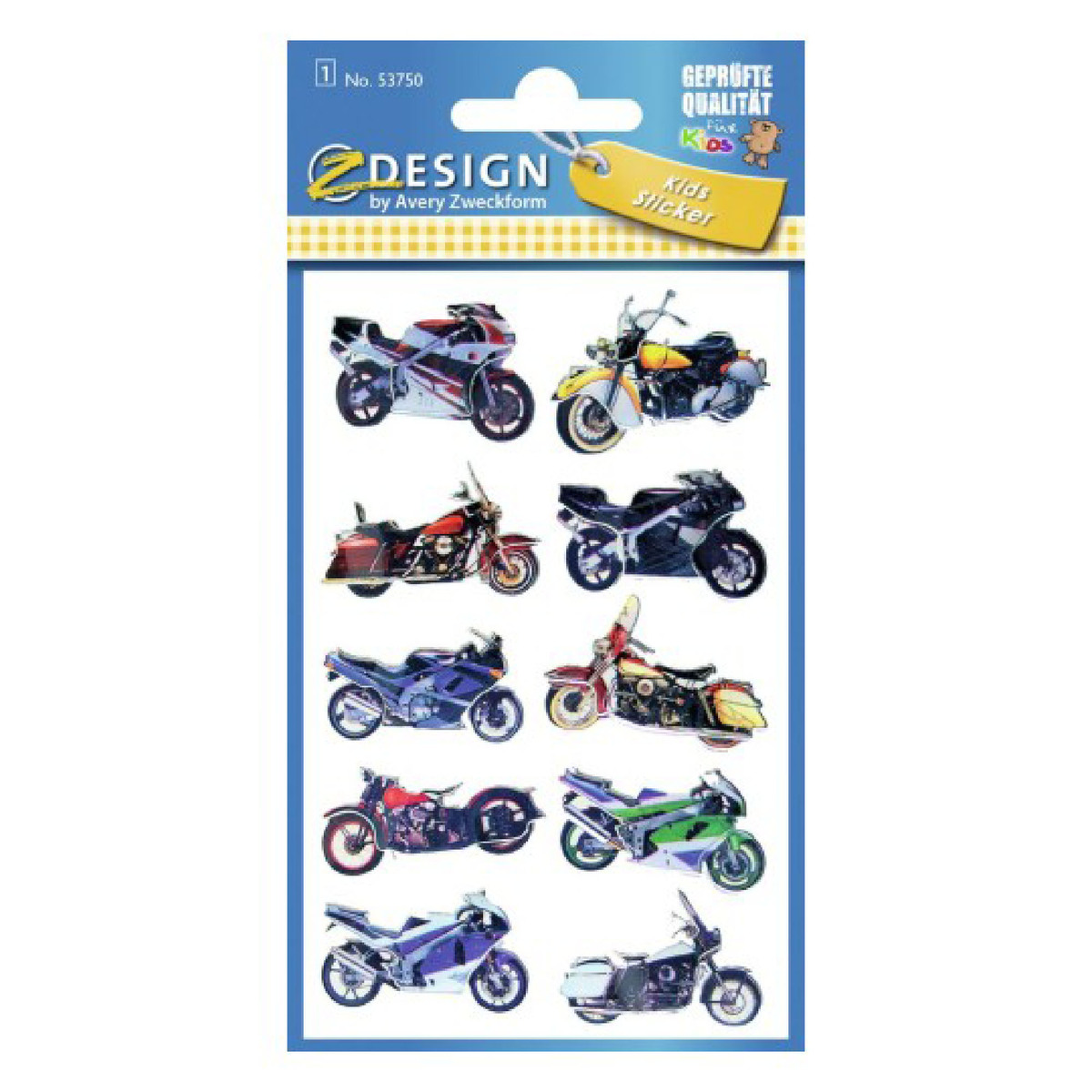 أفيري ملصقات ثلاثية الابعاد لدراجات الاطفال النارية ، 76 ملم × 120 ملم ، 53750