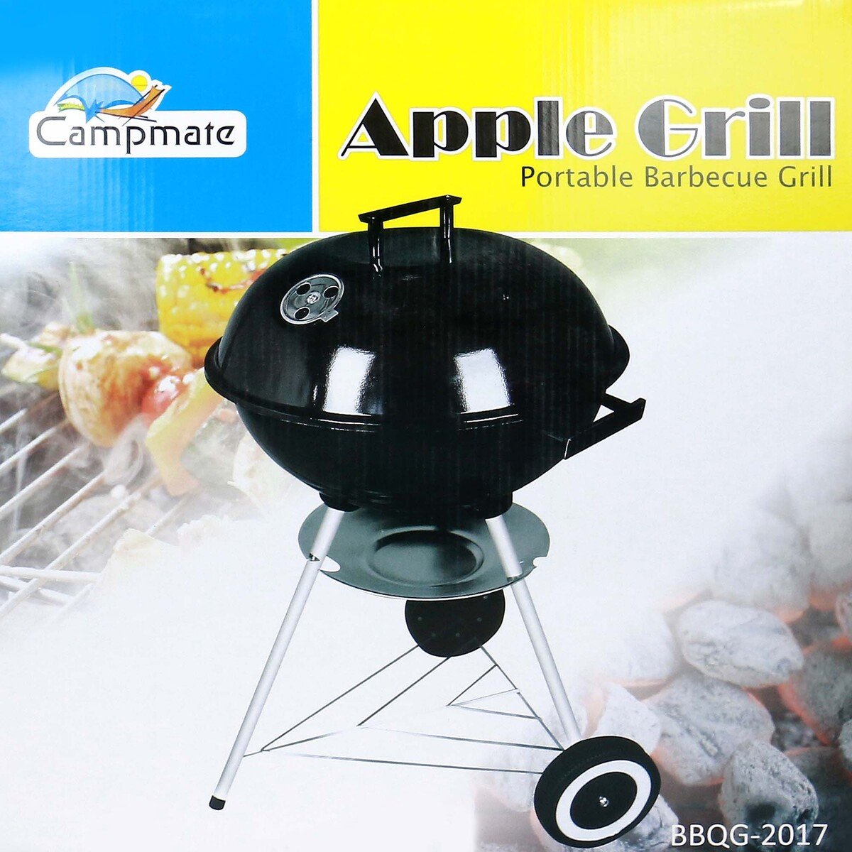 Campmate Apple Portable BBQ Grill, Black, BBQG-2017