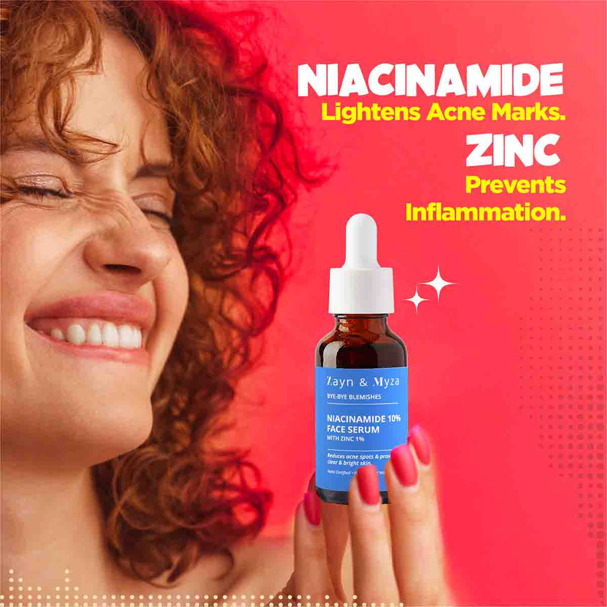 Zayn & Myza Bye-Bye Blemishes Niacinamide Face Serum with Zinc, 30 ml