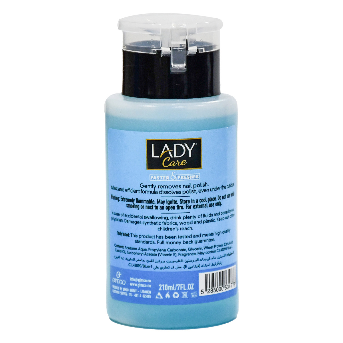 Lady Care Aqua Vanilla Nail Polish Remover 210 ml