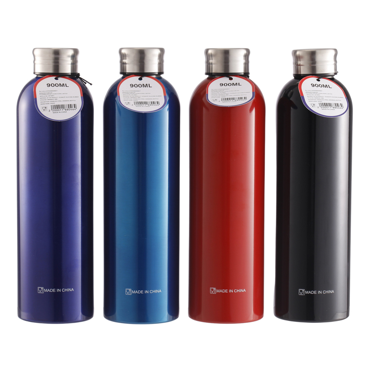 Speed Stainless Steel Drinking Bottle, 900 ml, Assorted Colors, 9402C