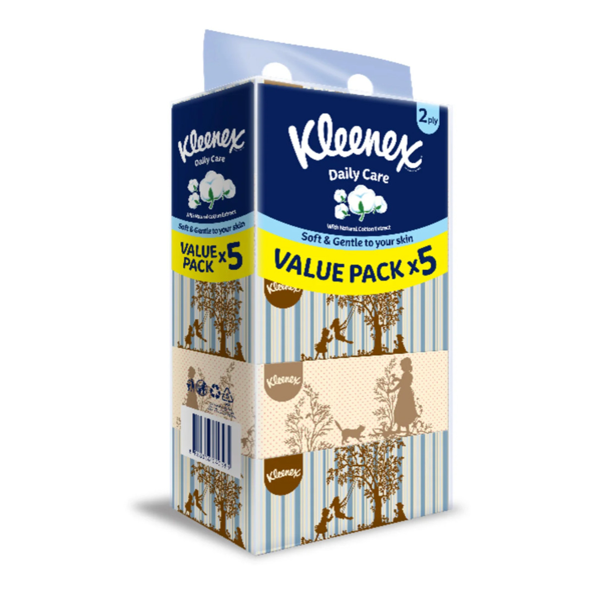 Kleenex Vintage Facial Tissue Box 2ply 120's x 5