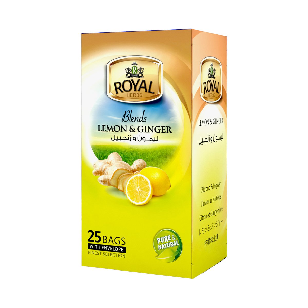 Royal Herbs Blends Lemon & Ginger Tea 25 pcs