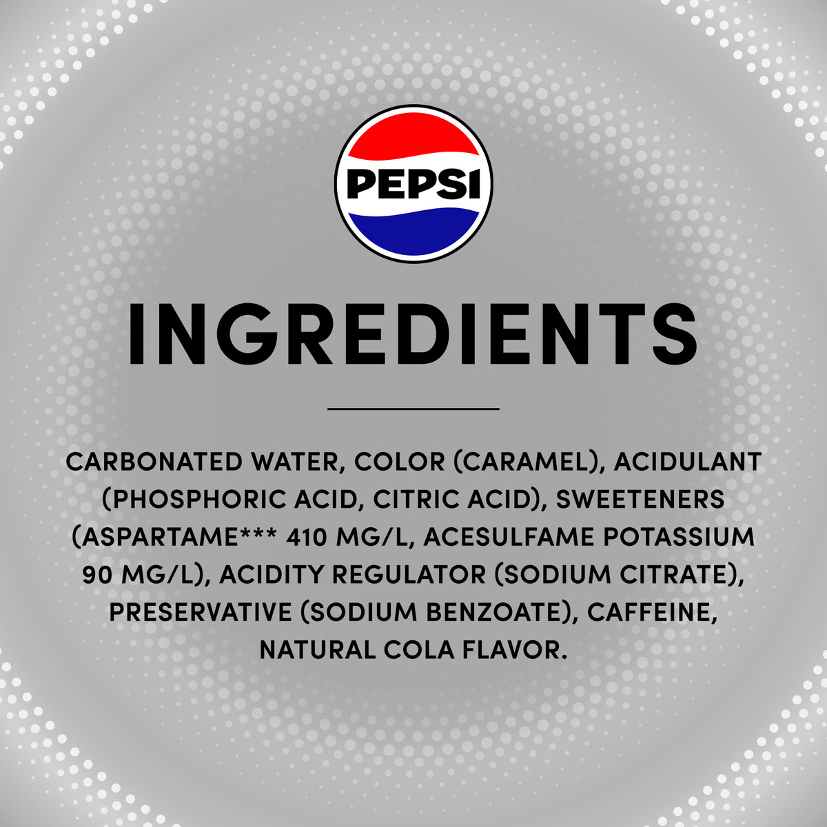 Pepsi Diet Bottle Cola Beverage 1.25 Litres