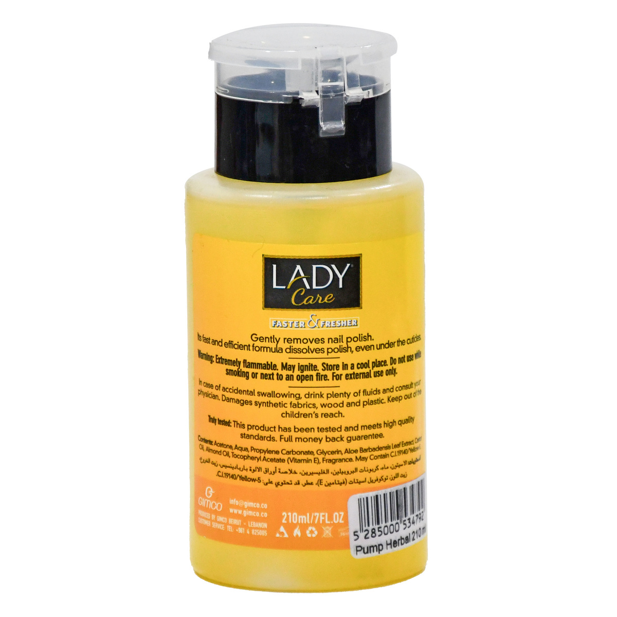 Lady Care Herbal Bouquet Nail Polish Remover 210 ml