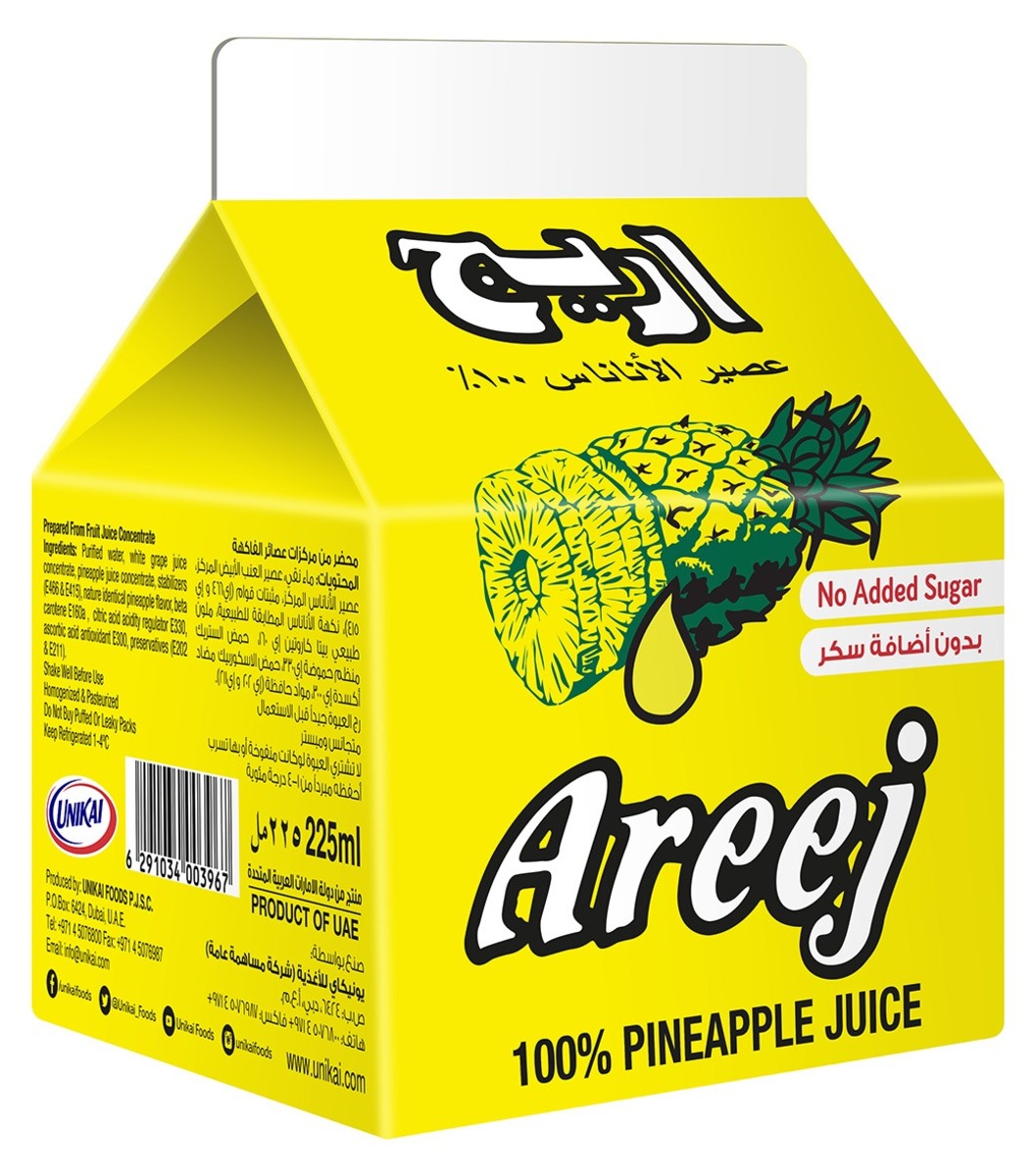 Areej Pineapple Flavoured Drink 225 ml