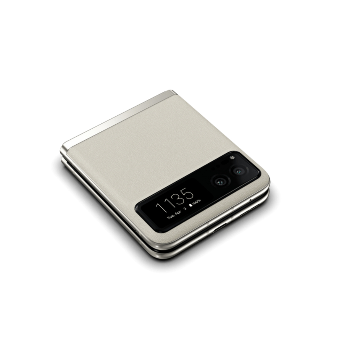 Motorola RAZR 40 5G Flip Smartphone, 8 GB RAM, 256 GB Storage, Vanilla Cream