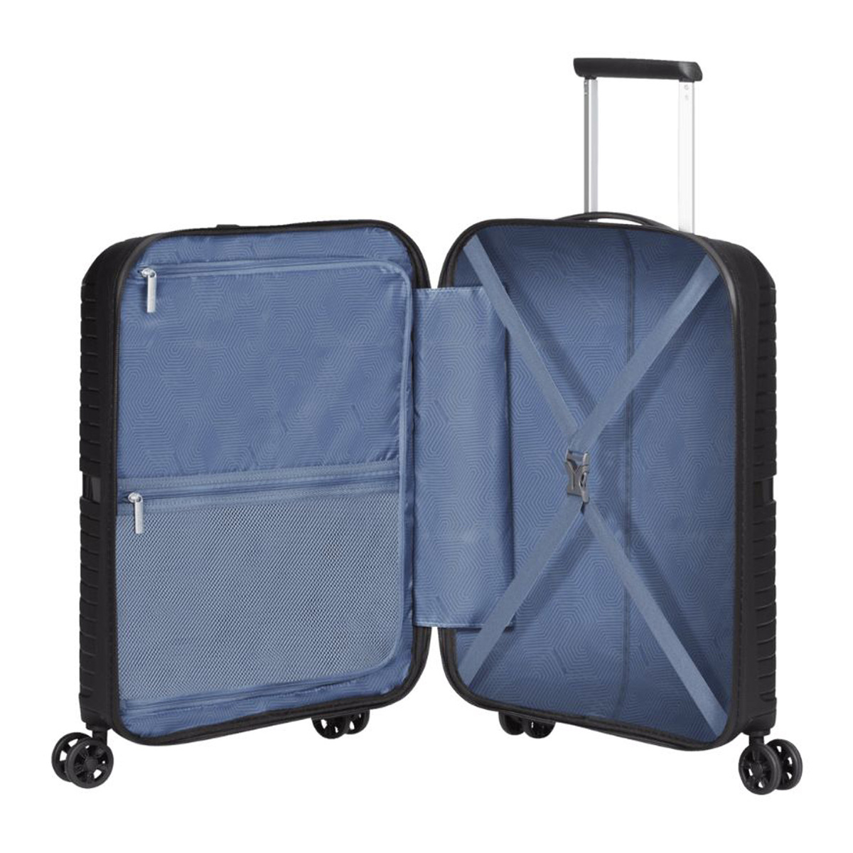 امريكان توريستر حقيبة سفر بعجلات صلبة إيركونيك سبينر مع قفل TSA، 67 سم، أسود أونيكس