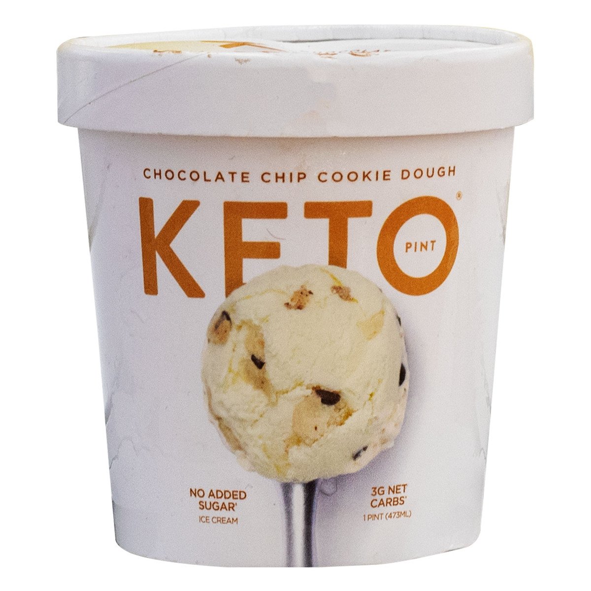 Buy Keto Pint No Sugar Added Chocolate Chip Cookie Dough Ice Cream 473 ml Online at Best Price | Products from USA | Lulu KSA in Saudi Arabia