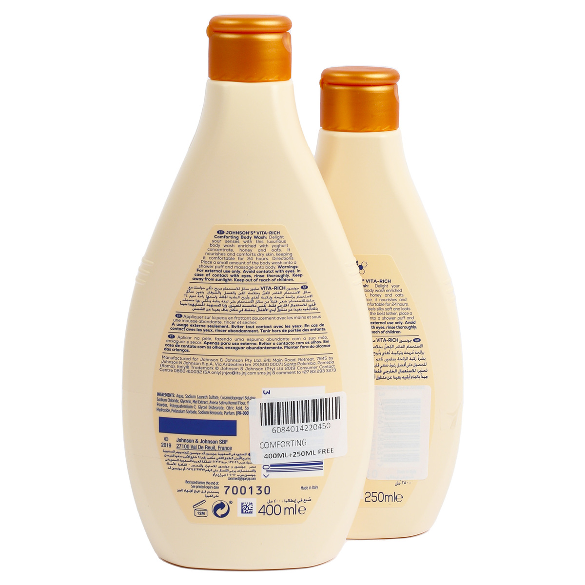 Johnson's Vita-Rich Smoothies Comforting Body Wash 400 ml + 250 ml