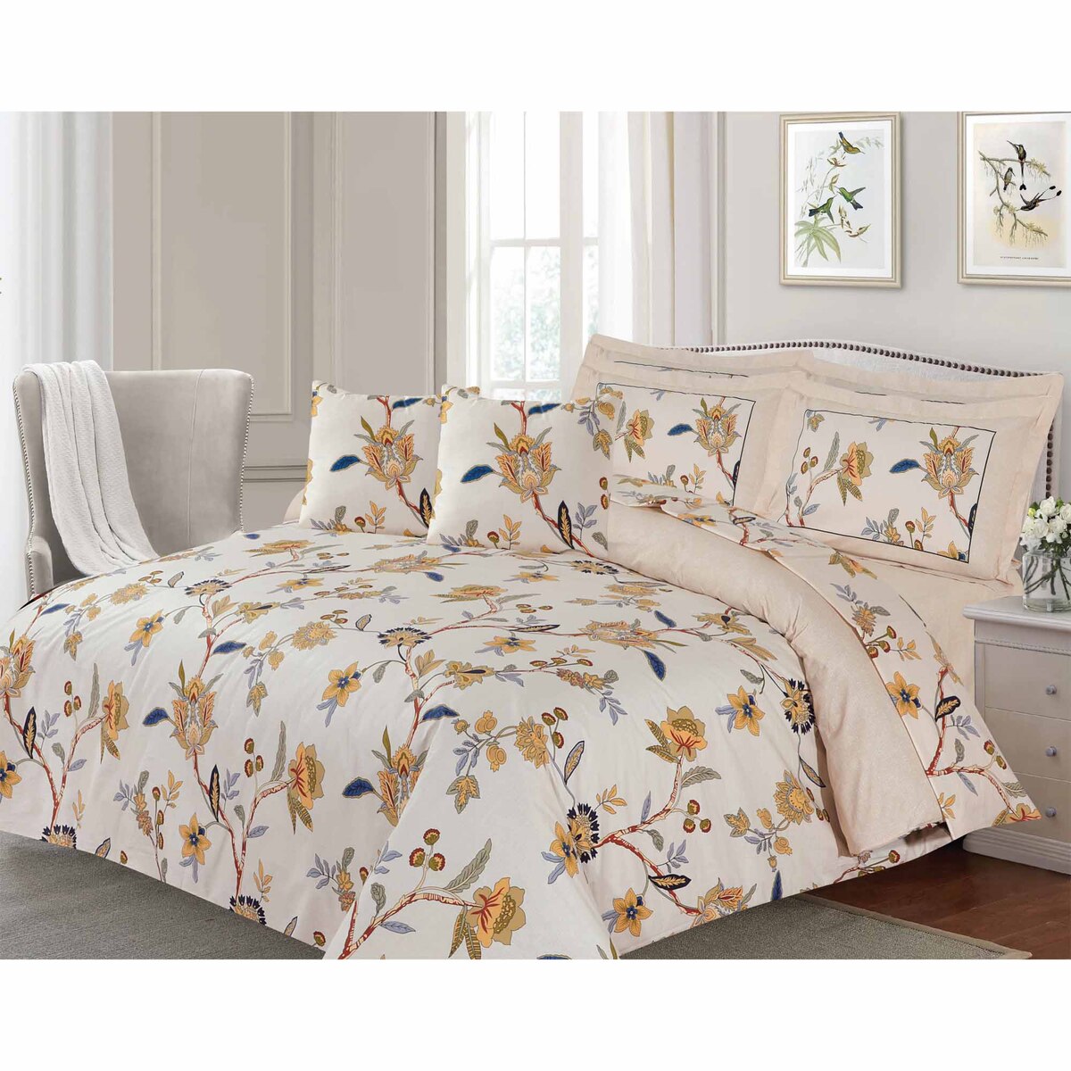 Barbarella Cotton Comforter (160x240cm) Single 4pcs Set 144TC Maken