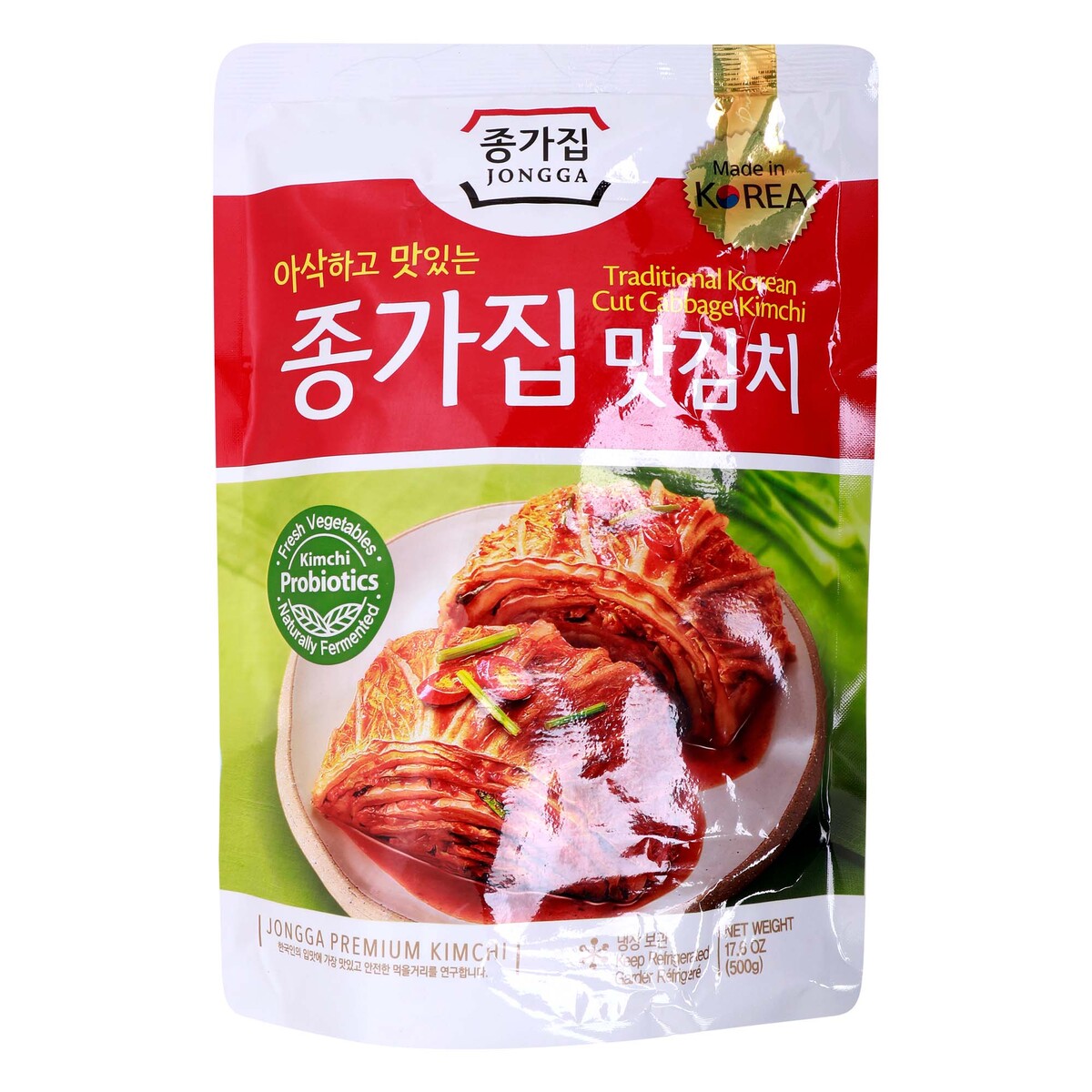 Jongga Traditional Korean Cut Cabbage Kimchi 500 g