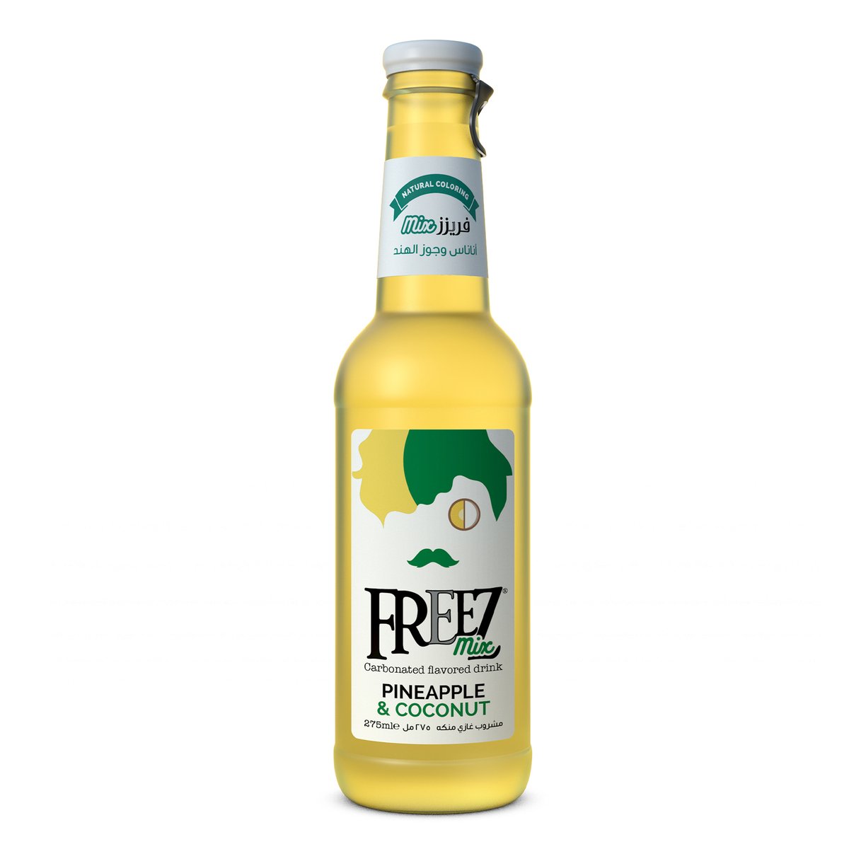 Buy Freez Mix Pineapple & Coconut Carbonated Flavoured Drink 6 x 275 ml Online at Best Price | Cola Bottle | Lulu Kuwait in Kuwait