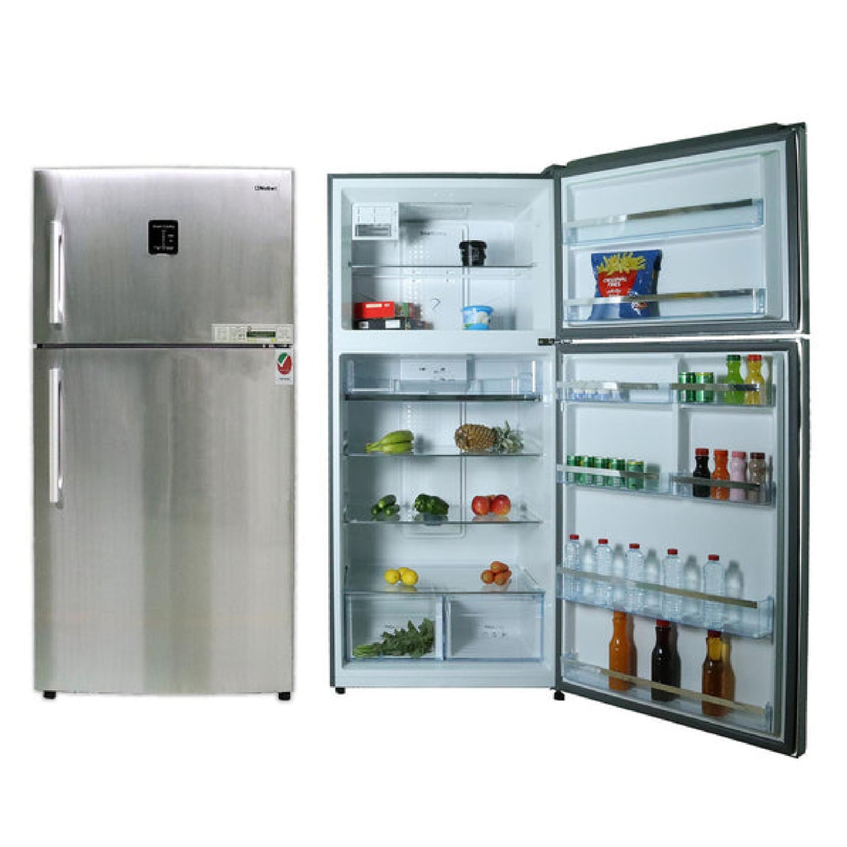 Nobel Double Door Refrigerator, 580 L, Silver, NR610NF