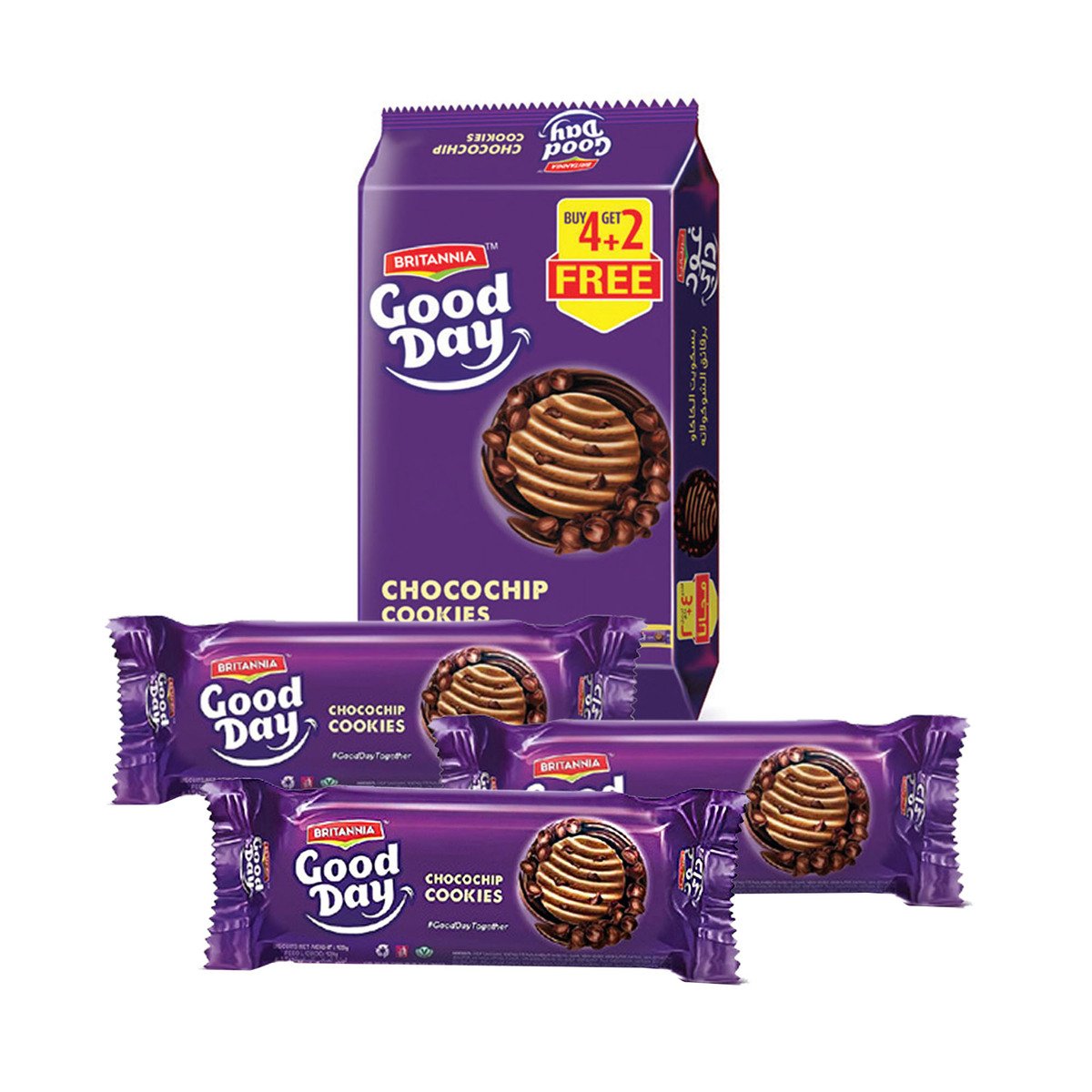 Britannia Good Day Chocochip Cookies Value Pack 6 x 120 g