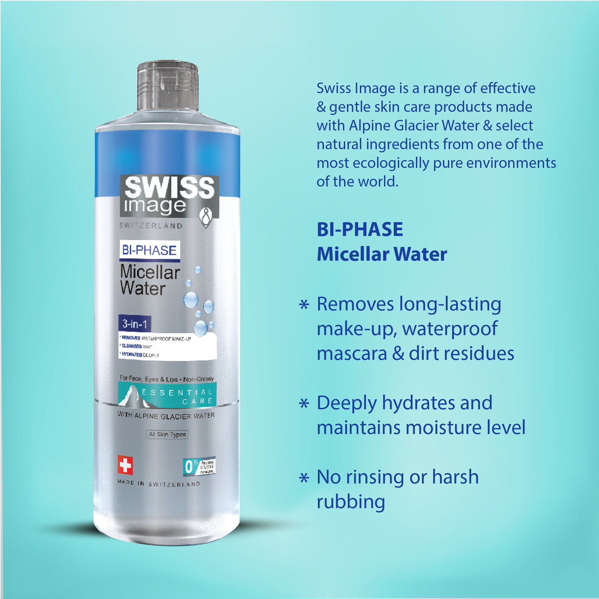 Swiss Image Bi-Phase Micellar Water 3 In 1 Make Up Remover 400 ml