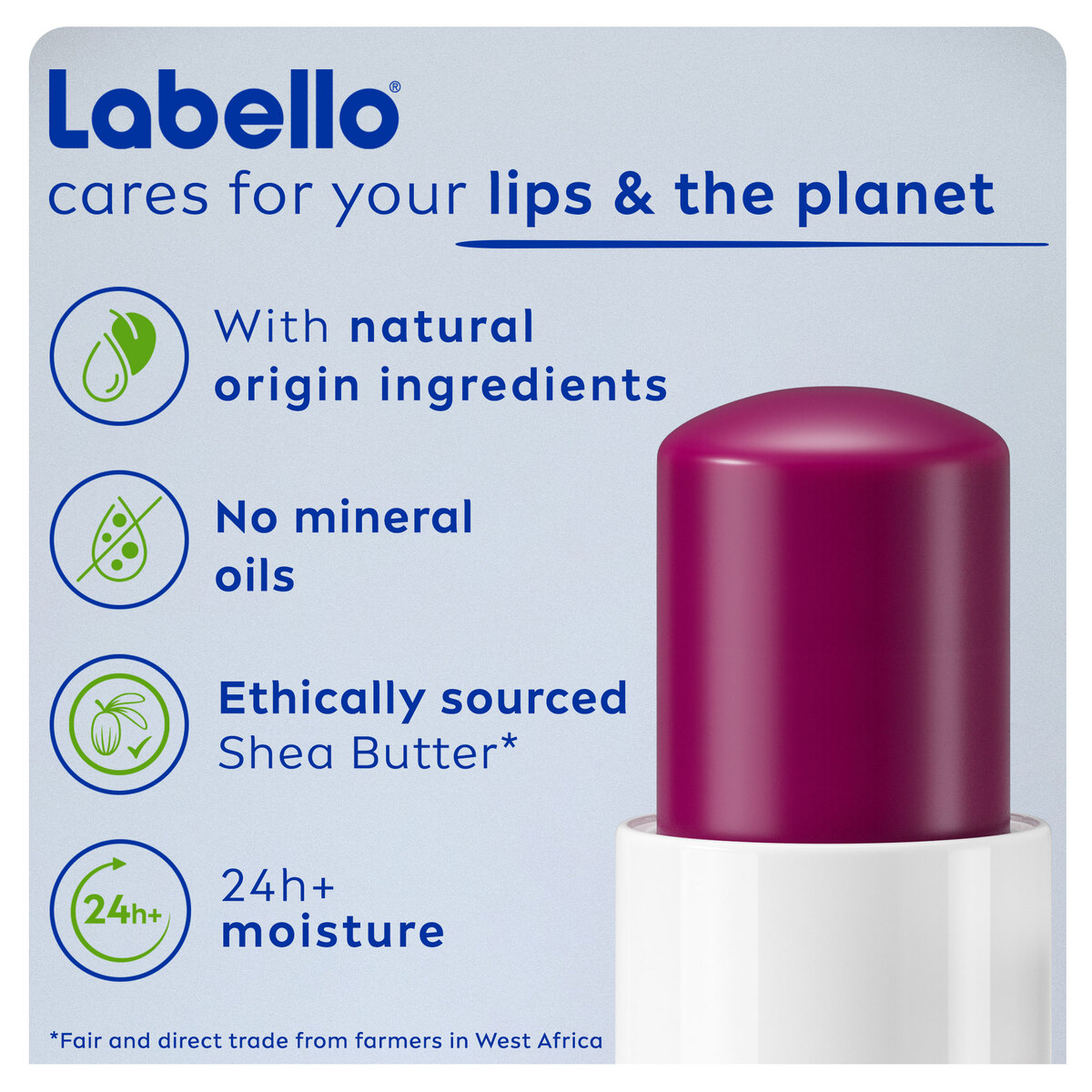 Labello Lip Balm Moisturising Lip Care Blackberry Shine 4.8 g