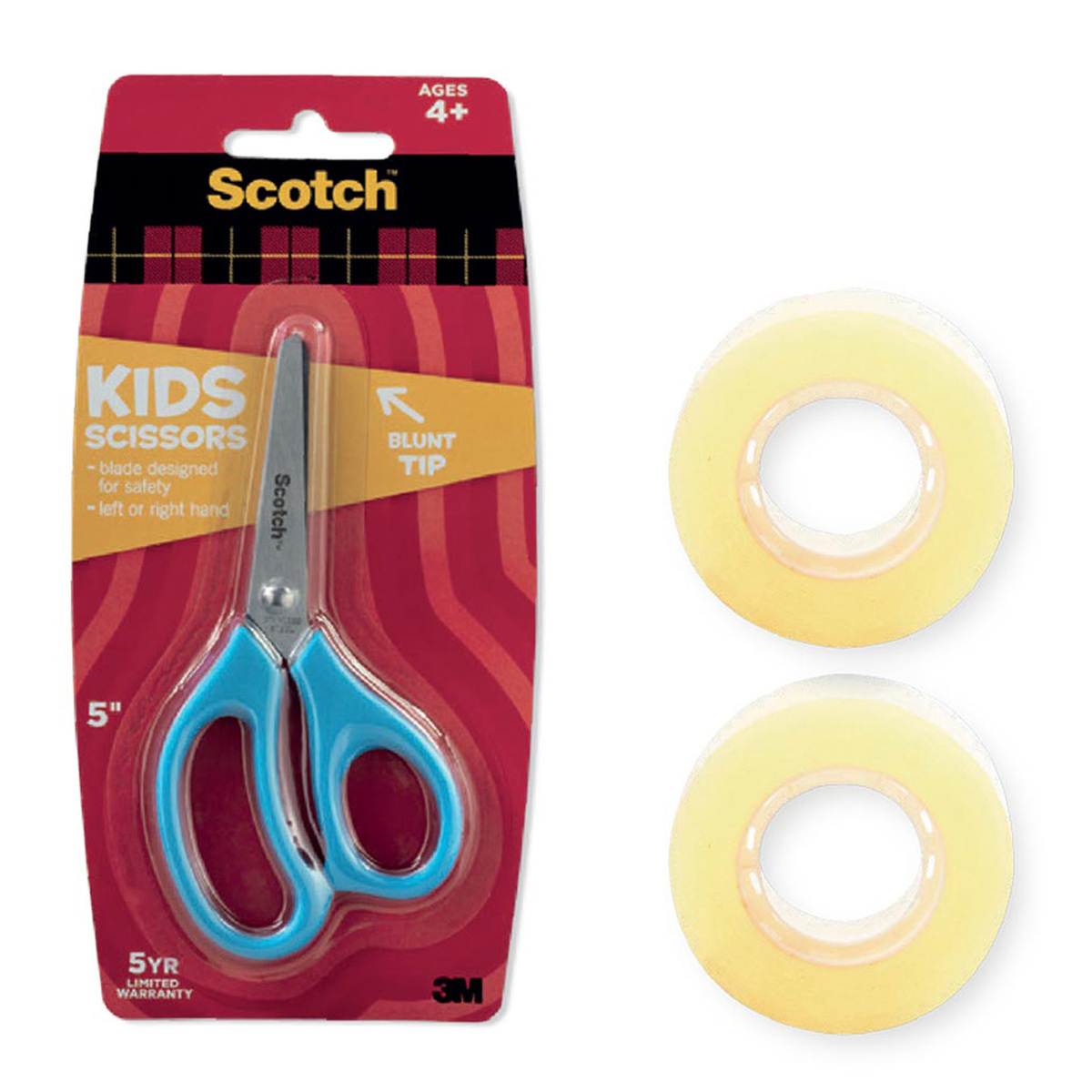 Scotch Kids Scissors + Clear Taper 2s Value pack