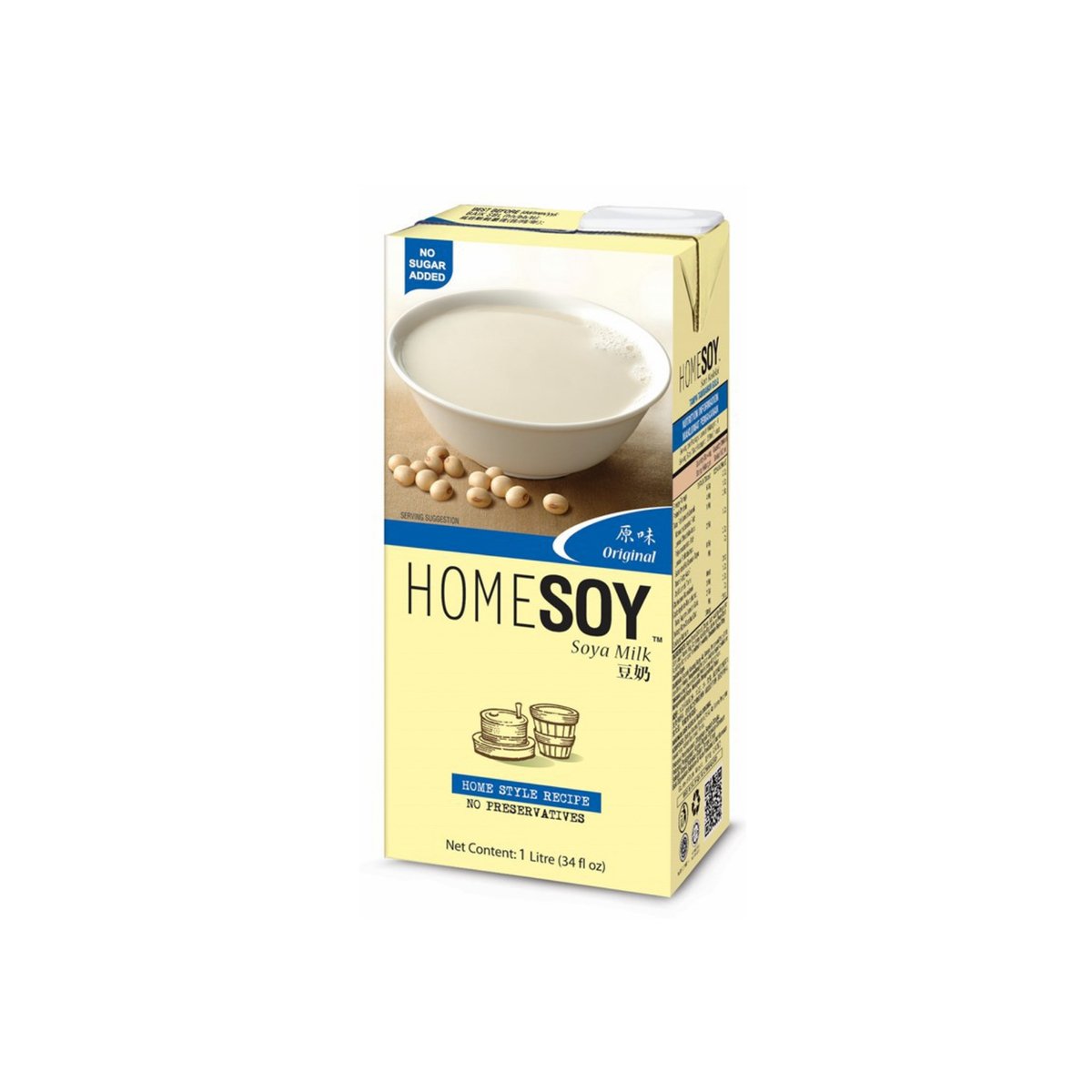 Homesoy Soya Milk Original No Sugar 1Liter