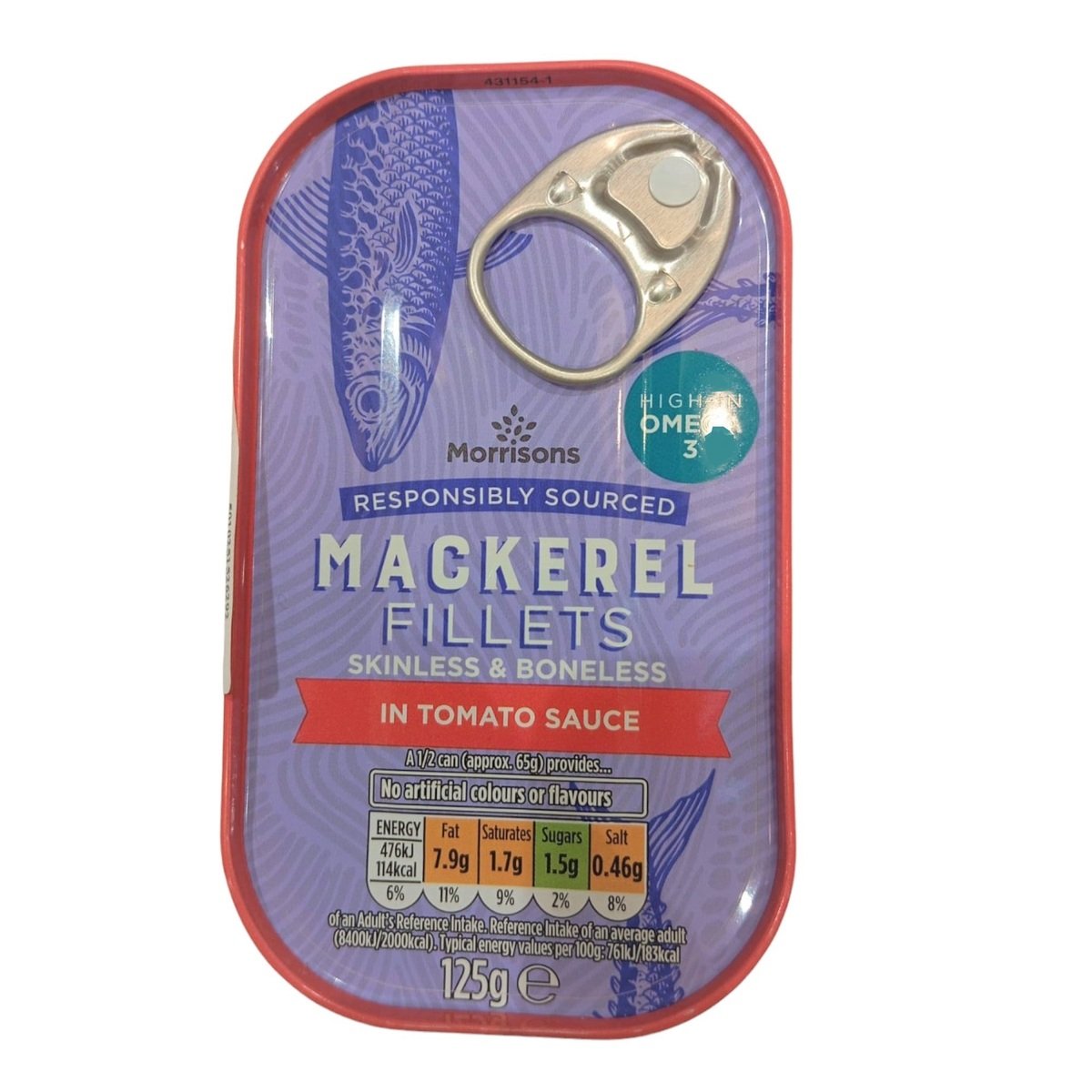 Morrisons Mackerel Fillets in Tomato Sauce 125 g