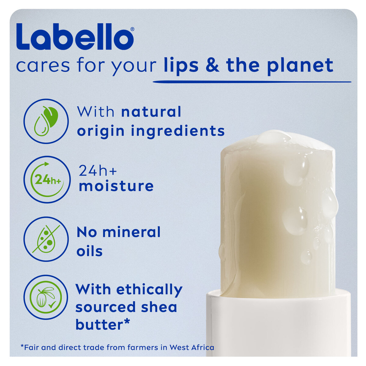 Labello Lip Balm Moisturising Lip Care Original With Shea Butter 4.8 g