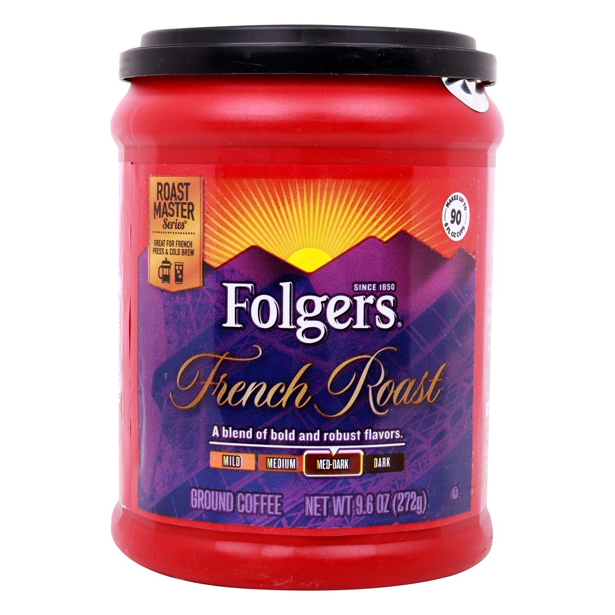 Folgers French Roast Ground Coffee, Med-Dark, 272 g