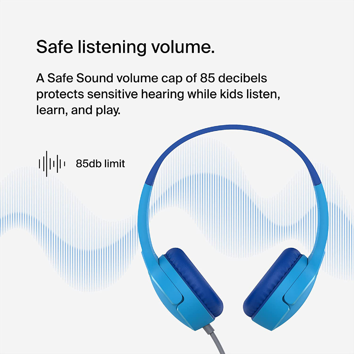 Belkin SoundForm Mini Wired On-Ear Headphones for Kids (AUD004) Blue