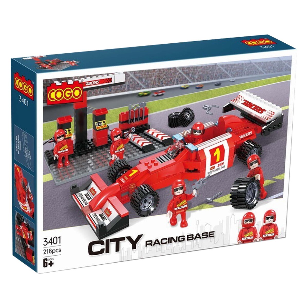 Skid Fusion F1 Racing Bricks, 218 Pcs, 3401
