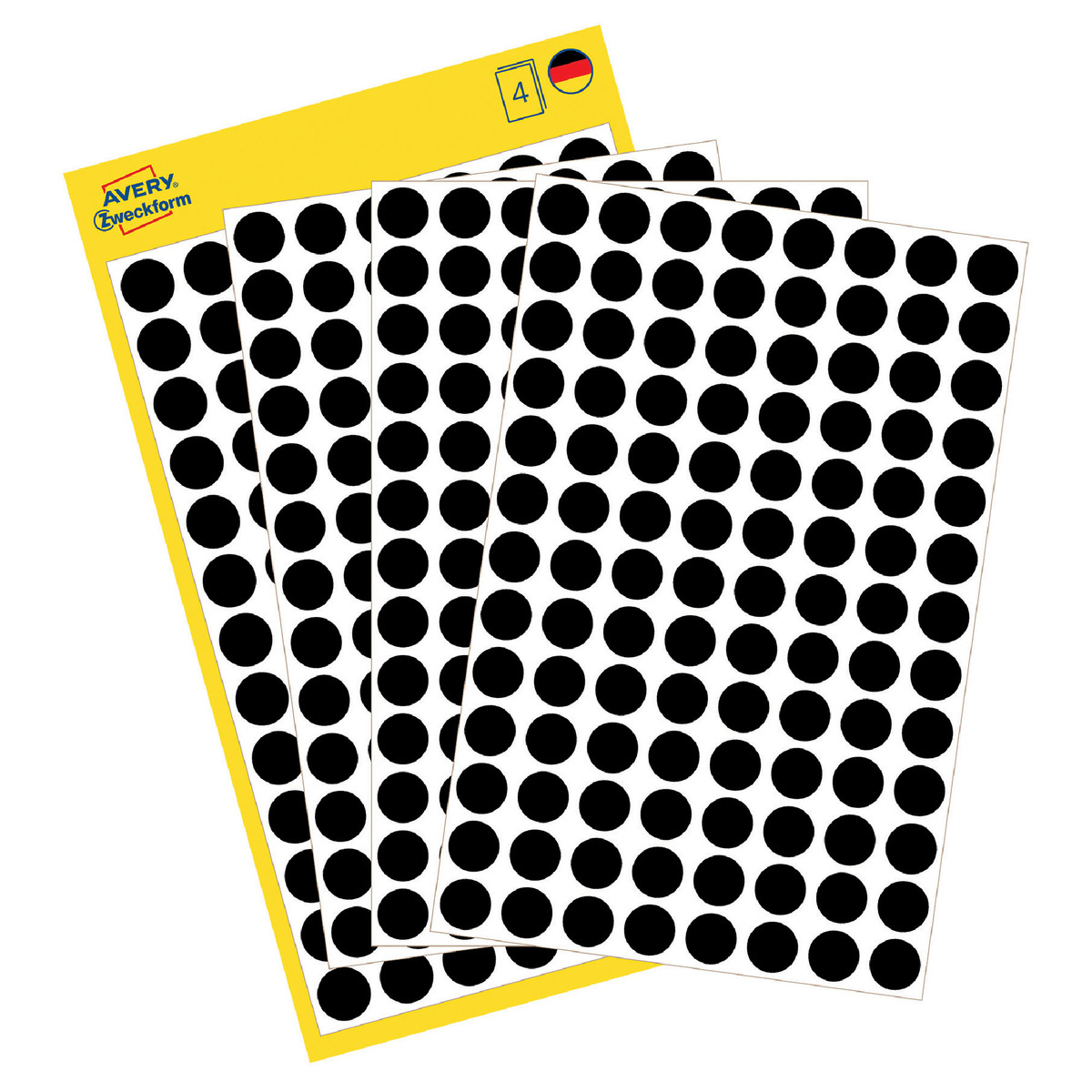 Avery 8mm Color Coding Dots, Black, 3009