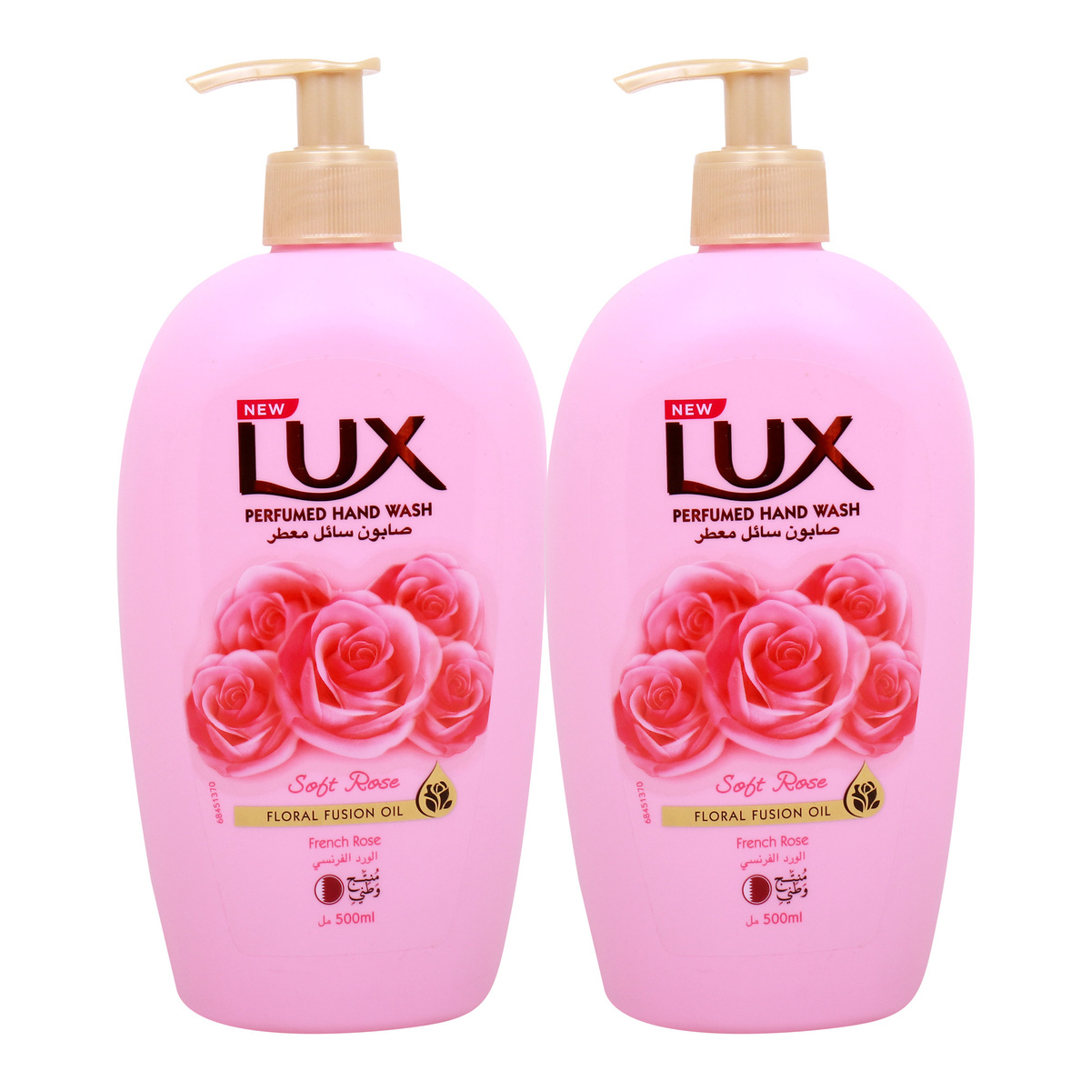 Lux Perfumed Hand Wash, Soft Rose, 2 x 500 ml