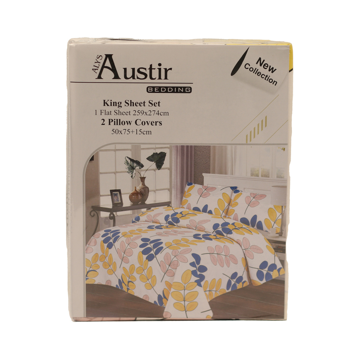 Austir Bed Sheet King 3pcs Set 22-01 Assorted Colours & Designs
