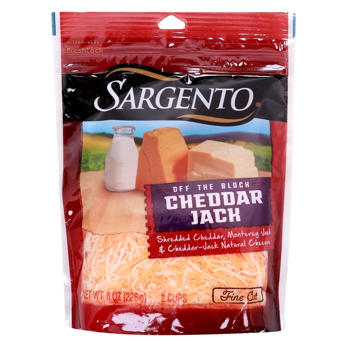 Buy Sargento Off the Block Cheddar Jack Grated Cheese, 8 oz (226 g) Online at Best Price | Products from USA | Lulu UAE in UAE