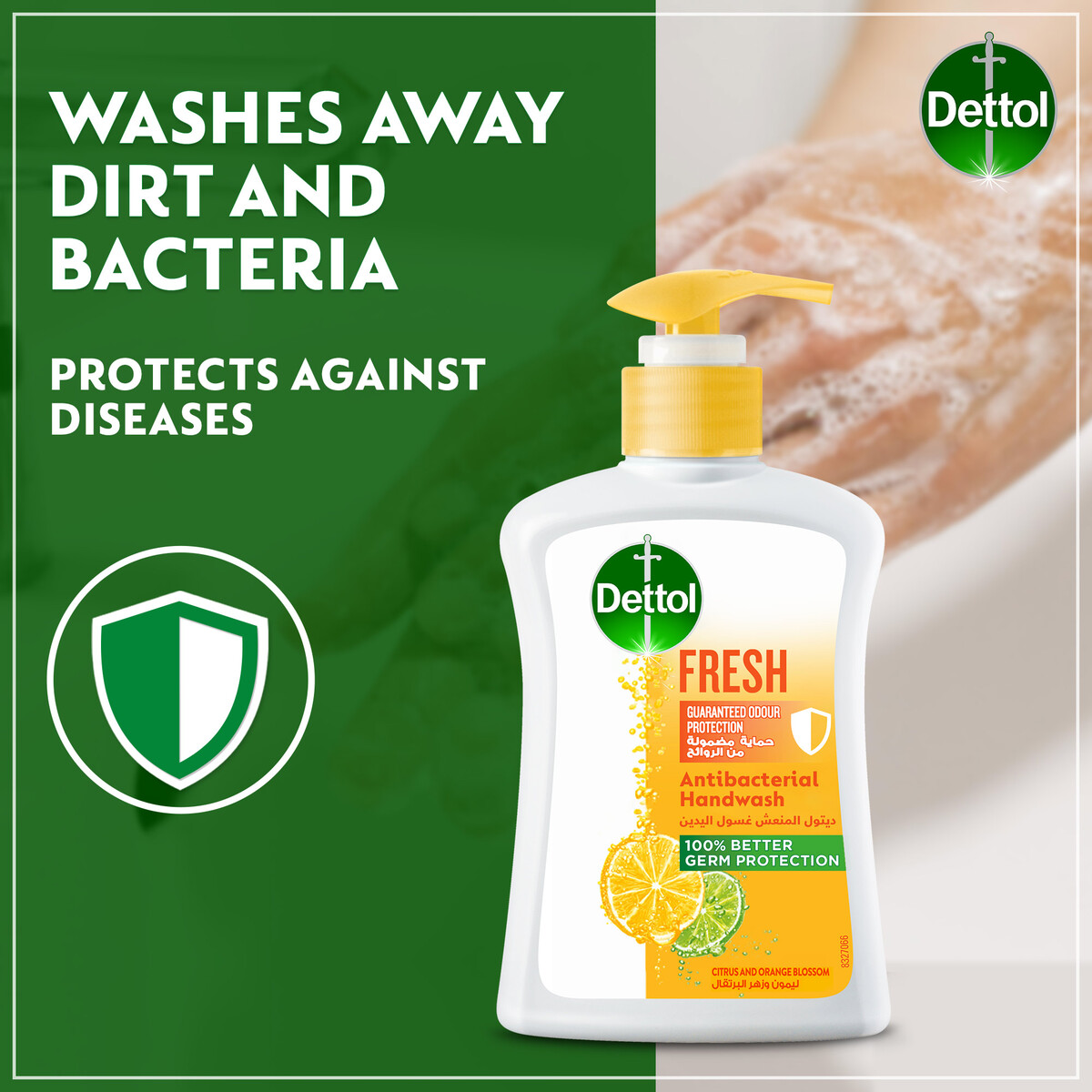 Dettol Hand Wash Liquid Soap Fresh Pump Citrus & Orange Blossom 700 ml