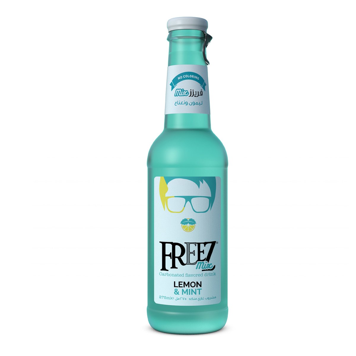 اشتري قم بشراء Freez Mix Lemon & Mint Carbonated Flavoured Drink 275 ml Online at Best Price من الموقع - من لولو هايبر ماركت Cola Bottle في الكويت