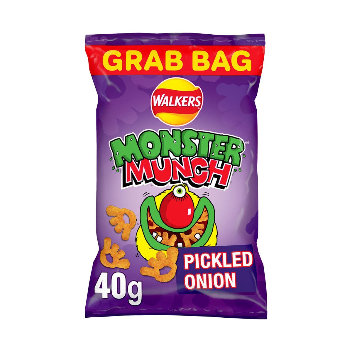 Walkers Monster Munch Pickled Onion Corn Snack 40 g