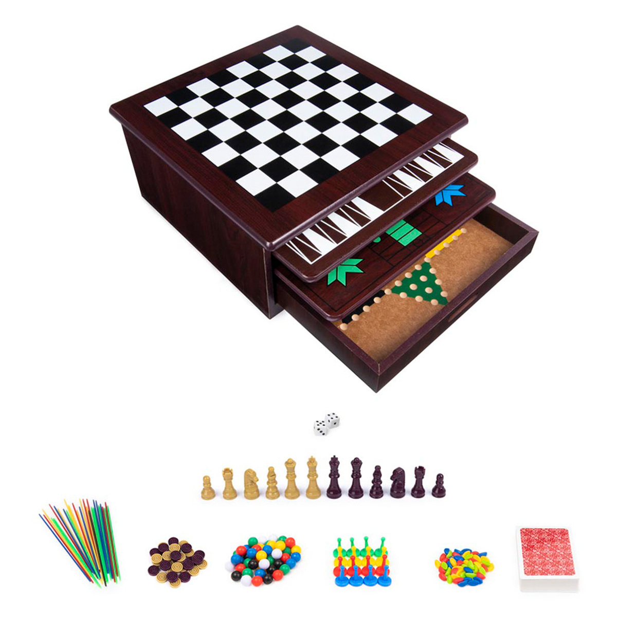 Spin Master wooden 12 in 1 Game Center, 6065368